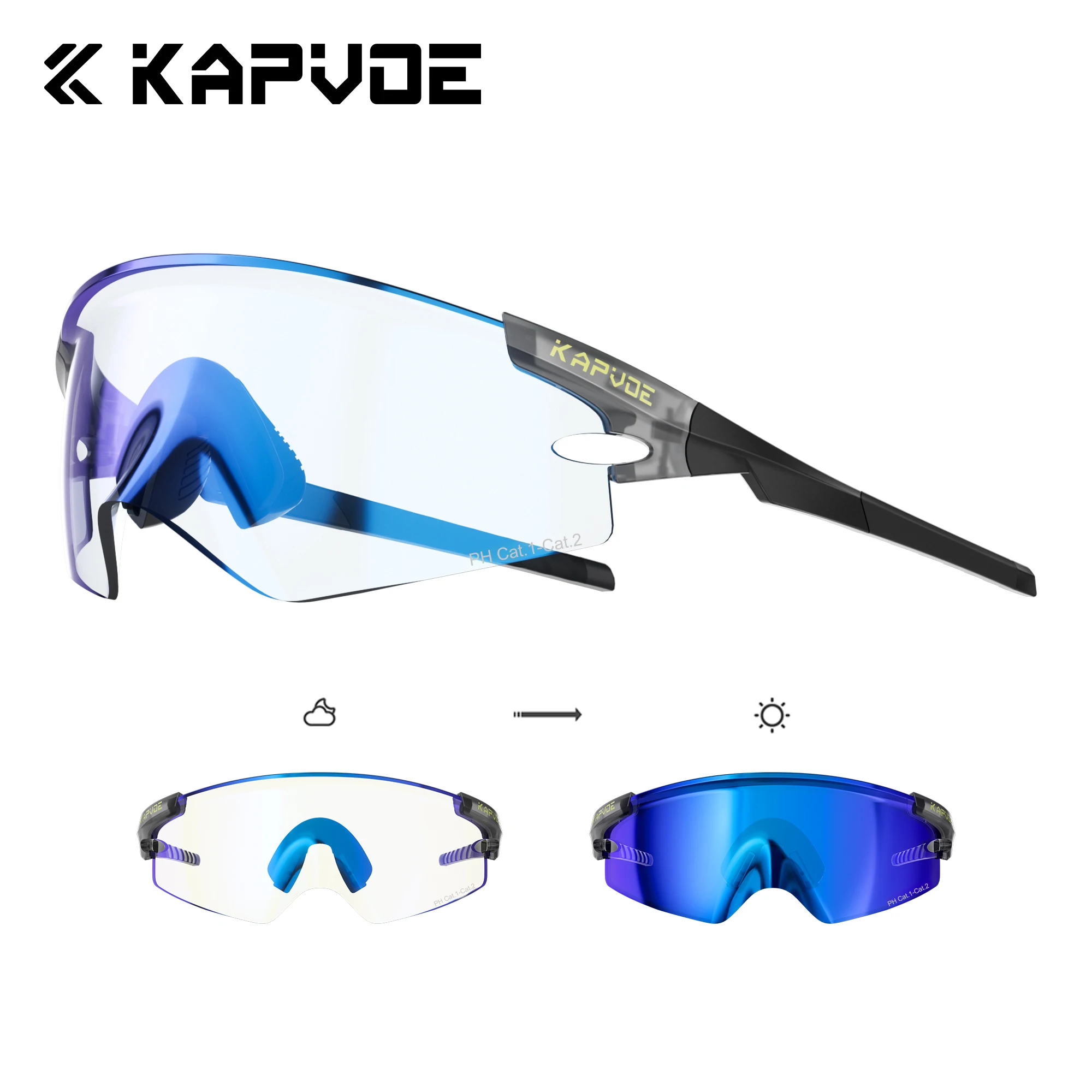 KAPVOE Photochromic Sunglasses Hiking Cycling Outdoor Sports Glasses for Running Camping and Picnics Stylish Driving Sunglasses
KAPVOE Photochromic Sunglasses Hiking Cycling Outdoor Sports Glasses for Running Camping and Picnics Stylish Driving Sunglasses
