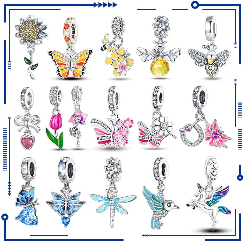 2023 Chinese New Year New in Butterfly Bee Charm Beads Fits Pandach Bracelet Women 925 Sterling Silver Pendant Bead DIY Jewelry
2023 Chinese New Year New in Butterfly Bee Charm Beads Fits Pandach Bracelet Women 925 Sterling Silver Pendant Bead DIY Jewelry