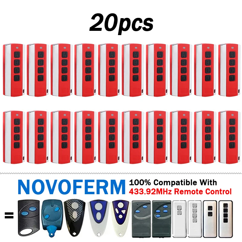 Для NOVOFERM NOVOTRON MNHS433 MNHS433-02 MNHS433-04 502 504 522 524 MAX43-2 433,92 МГц пульт дистанционного управления для гаражных ворот / электрических ворот
Для NOVOFERM NOVOTRON MNHS433 MNHS433-02 MNHS433-04 502 504 522 524 MAX43-2 433,92 МГц пульт дистанционного управления для гаражных ворот / электрических ворот