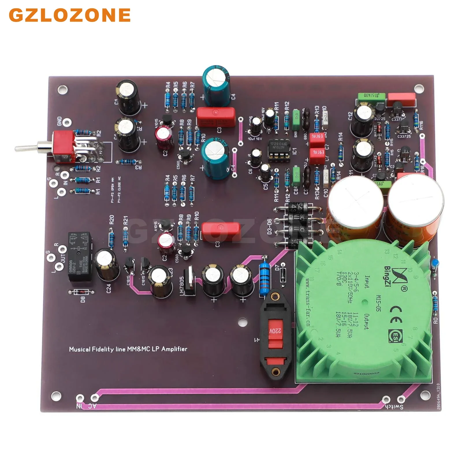GZLOZONE MF712 HIFI Musical Fidelity Line MM/MC Fully Discrete LP Phono Amplifier Kit / AMP Board
GZLOZONE MF712 HIFI Musical Fidelity Line MM/MC Fully Discrete LP Phono Amplifier Kit / AMP Board