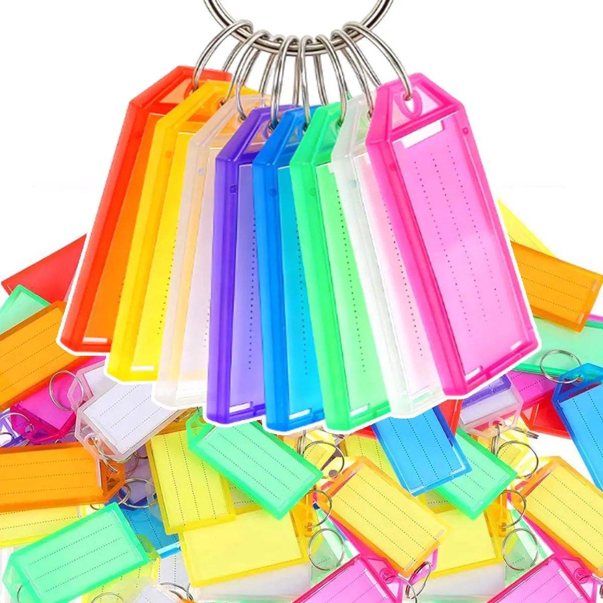 18pcs Colorful Plastic Transparent Flap Key Labels - DIY Double-Sided Marking Tags for Keychain, Airport/Hotel Luggage ZSY
18pcs Colorful Plastic Transparent Flap Key Labels - DIY Double-Sided Marking Tags for Keychain, Airport/Hotel Luggage ZSY