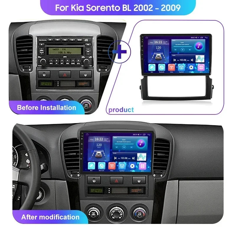 TDARRM For Kia Sorento BL 2002-2011 Car Radio Multimedia Navigation GPS CarPlay Stereo 2 Din Screen Head Unit Android 16PIN
TDARRM For Kia Sorento BL 2002-2011 Car Radio Multimedia Navigation GPS CarPlay Stereo 2 Din Screen Head Unit Android 16PIN