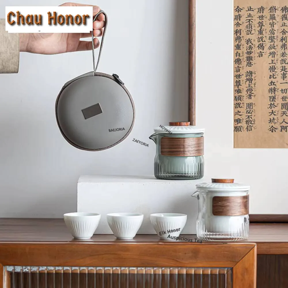 Ceramic Glass Stripe Tea Set Kit Zen 1 Pot 3 Cups Household Tea Maker Outdoor Picnic Portable Tote Bag Tea Ceremony Supplies
Ceramic Glass Stripe Tea Set Kit Zen 1 Pot 3 Cups Household Tea Maker Outdoor Picnic Portable Tote Bag Tea Ceremony Supplies