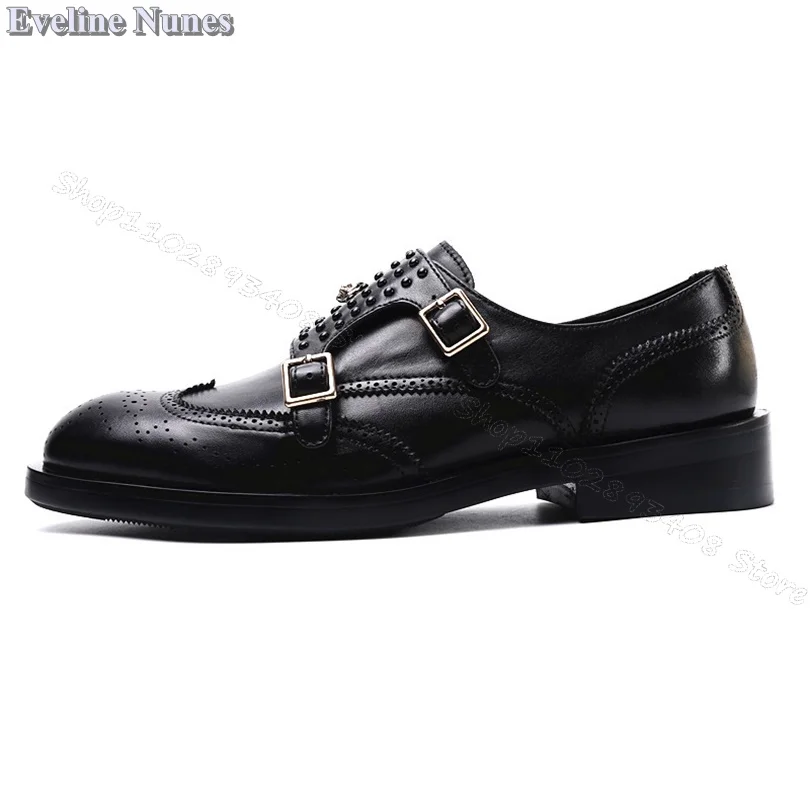 Rivet Decor Belt Buckle Shoes Slip on Solid High Quality Men Shoes Autumn Leather Stylish Party Dress Men Shoes Zapatillas Mujer
Rivet Decor Belt Buckle Shoes Slip on Solid High Quality Men Shoes Autumn Leather Stylish Party Dress Men Shoes Zapatillas Mujer