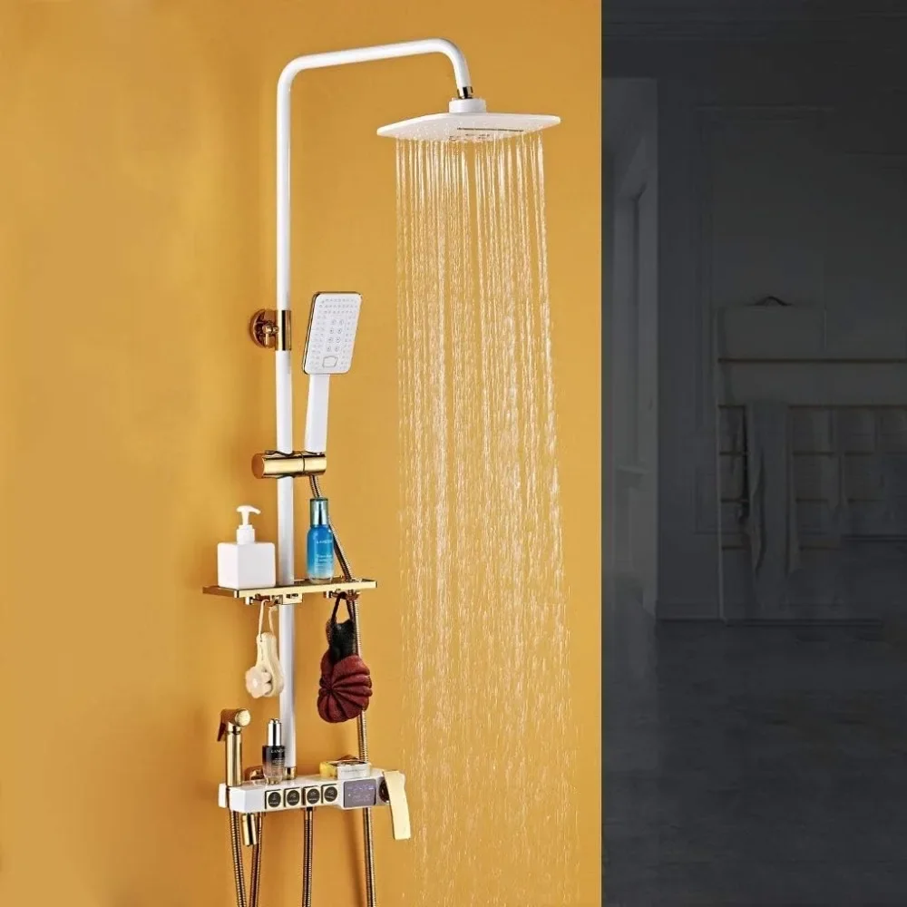 Increase Press Bath Smart Digital Display Wall-Mounted Shower Set, All Copper Non- Constant Temperature Nozzle
Increase Press Bath Smart Digital Display Wall-Mounted Shower Set, All Copper Non- Constant Temperature Nozzle