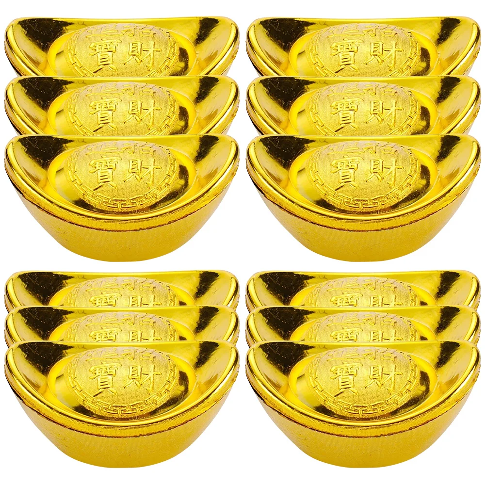12 Pcs Gold Yuanbao Storage Plastic Home Decor Treasure Candy Box Artificial Ingot Model Wealth Attract Simulation for Home
12 Pcs Gold Yuanbao Storage Plastic Home Decor Treasure Candy Box Artificial Ingot Model Wealth Attract Simulation for Home