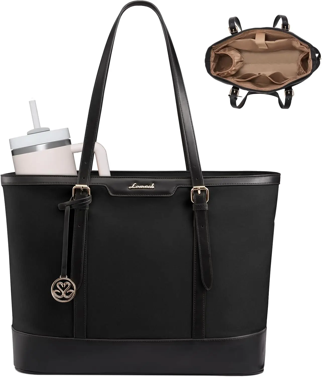 Женская рабочая большая сумка для ноутбука 15,6 дюйма с подстаканником, большой черный нейлоновый и портфель из ПУ для офисных путешествий
Женская рабочая большая сумка для ноутбука 15,6 дюйма с подстаканником, большой черный нейлоновый и портфель из ПУ для офисных путешествий