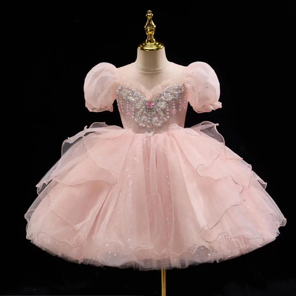 Girl Puff Sleeves Princess Dress Children's Luxury Fashion Wedding Holiday Party Dance Ball Gown Little Girl Tulle Dresses New
Girl Puff Sleeves Princess Dress Children's Luxury Fashion Wedding Holiday Party Dance Ball Gown Little Girl Tulle Dresses New