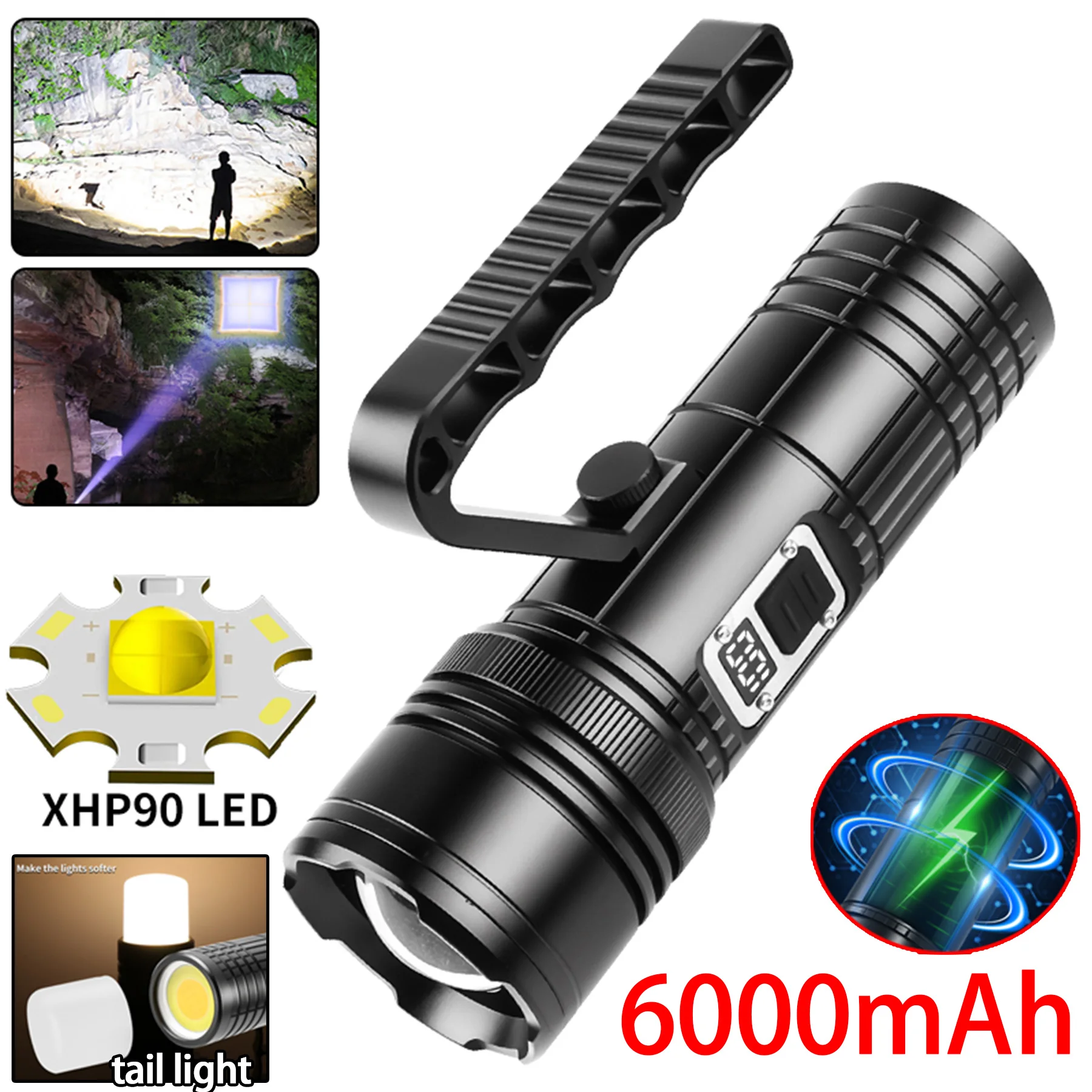 Мощный фонарик Мощный фонарь USB C Перезаряжаемый светодиодный фонарик COB с задним фонарем для наружного кемпинга Туризм
Мощный фонарик Мощный фонарь USB C Перезаряжаемый светодиодный фонарик COB с задним фонарем для наружного кемпинга Туризм