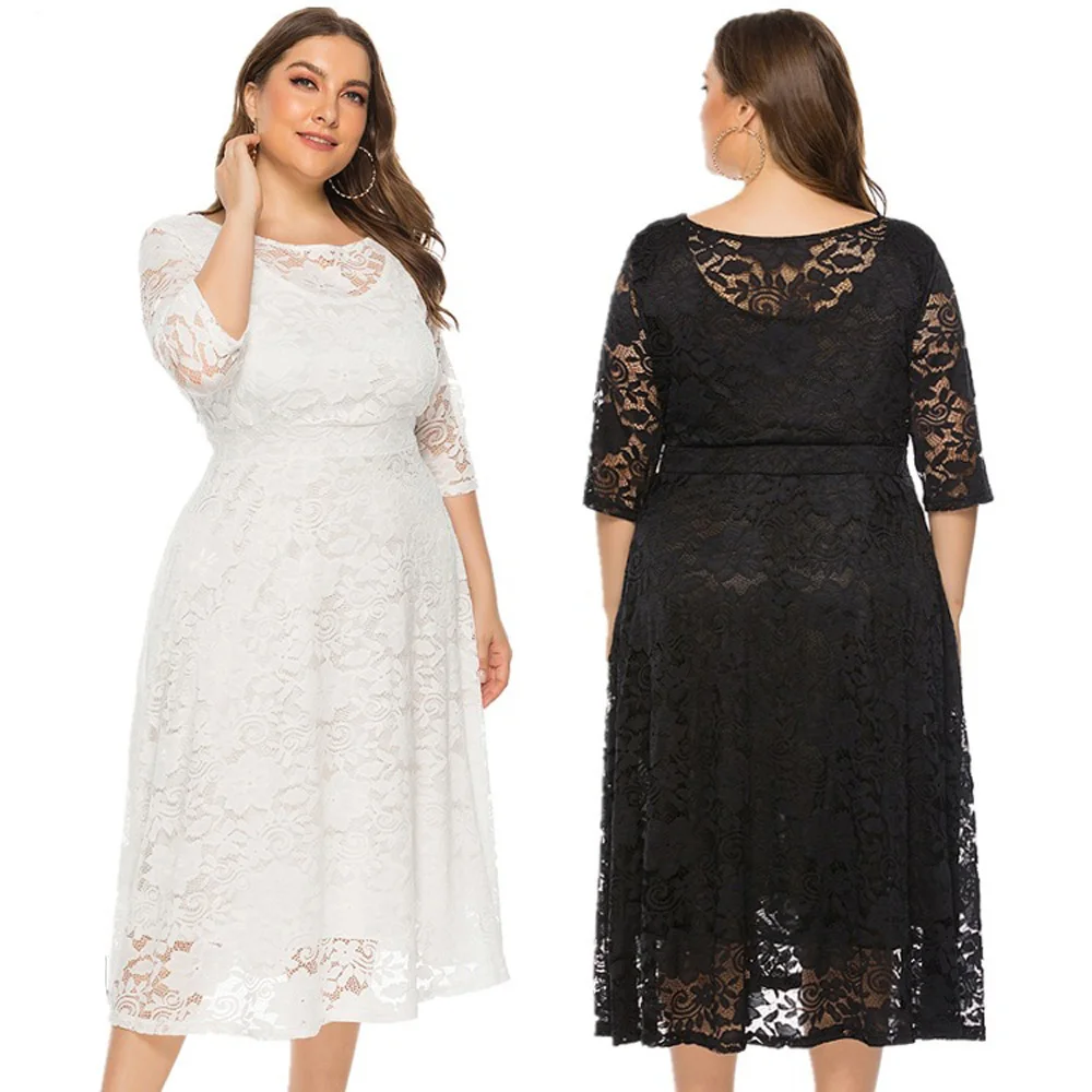XL-8XL White Black Green Blue Purple Red Short Womens Dresses Elegant Lace Summer Wedding Party Midi Dress Plus Size Clothing
XL-8XL White Black Green Blue Purple Red Short Womens Dresses Elegant Lace Summer Wedding Party Midi Dress Plus Size Clothing