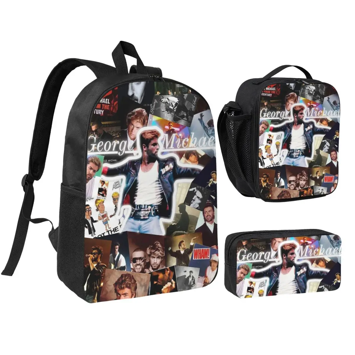 George Michael Backpack Student BookBag School Bag Shoulder Bags 3ps Insulated Lunch Bag Pencil Case
George Michael Backpack Student BookBag School Bag Shoulder Bags 3ps Insulated Lunch Bag Pencil Case