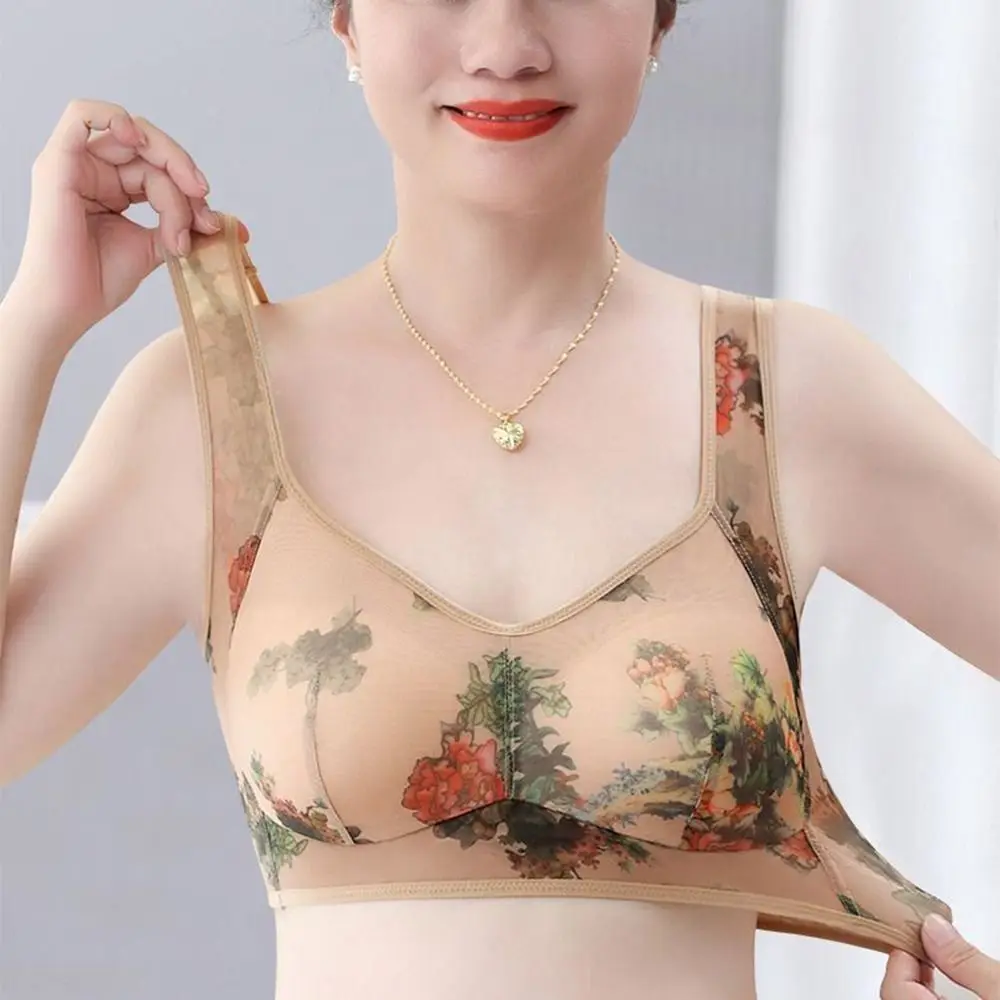 Floral Lace Plus Size Lace Women's Underwear Buttonless Comfortable Summer Bra Wireless Nylon Tank Top Bra Elderly
Floral Lace Plus Size Lace Women's Underwear Buttonless Comfortable Summer Bra Wireless Nylon Tank Top Bra Elderly