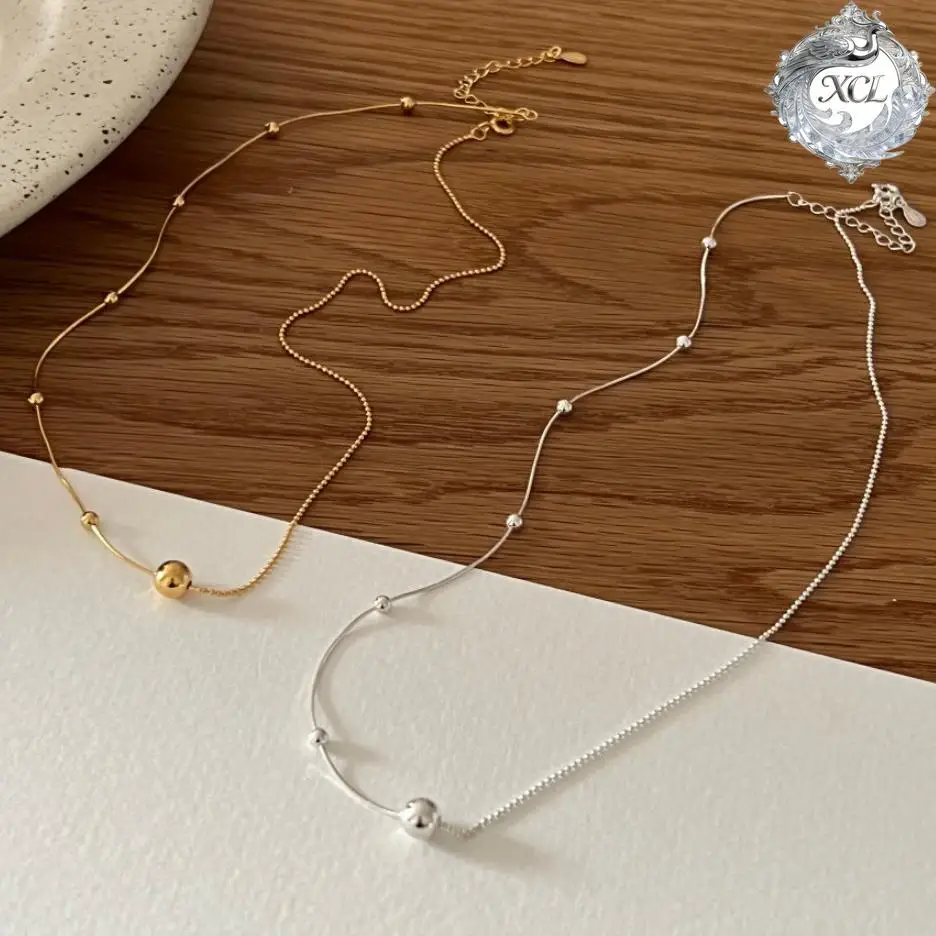 XCL 100% S925 Sterling Silver Geometric Snake Bone Bead Box Chain Clavicle Necklace Minimalist Niche Trendy Jewelry for Women
XCL 100% S925 Sterling Silver Geometric Snake Bone Bead Box Chain Clavicle Necklace Minimalist Niche Trendy Jewelry for Women