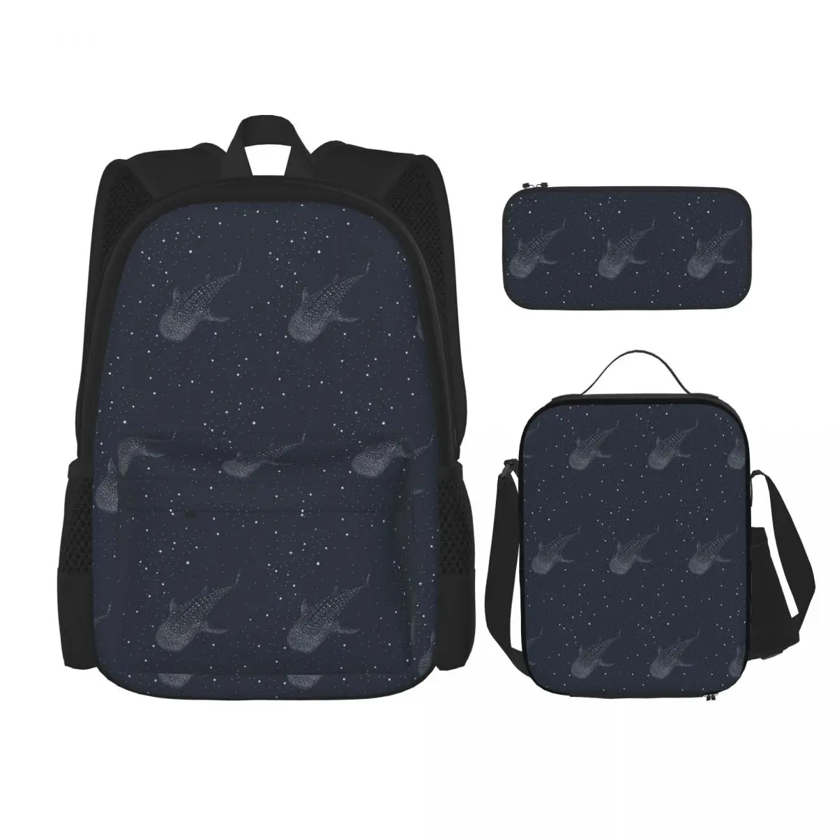 Cosmic Ocean Whale Shark Swimming Backpacks Students Bookbag School Bags Rucksack Lunch Bag Pen Bag Three-Piece Set
Cosmic Ocean Whale Shark Swimming Backpacks Students Bookbag School Bags Rucksack Lunch Bag Pen Bag Three-Piece Set