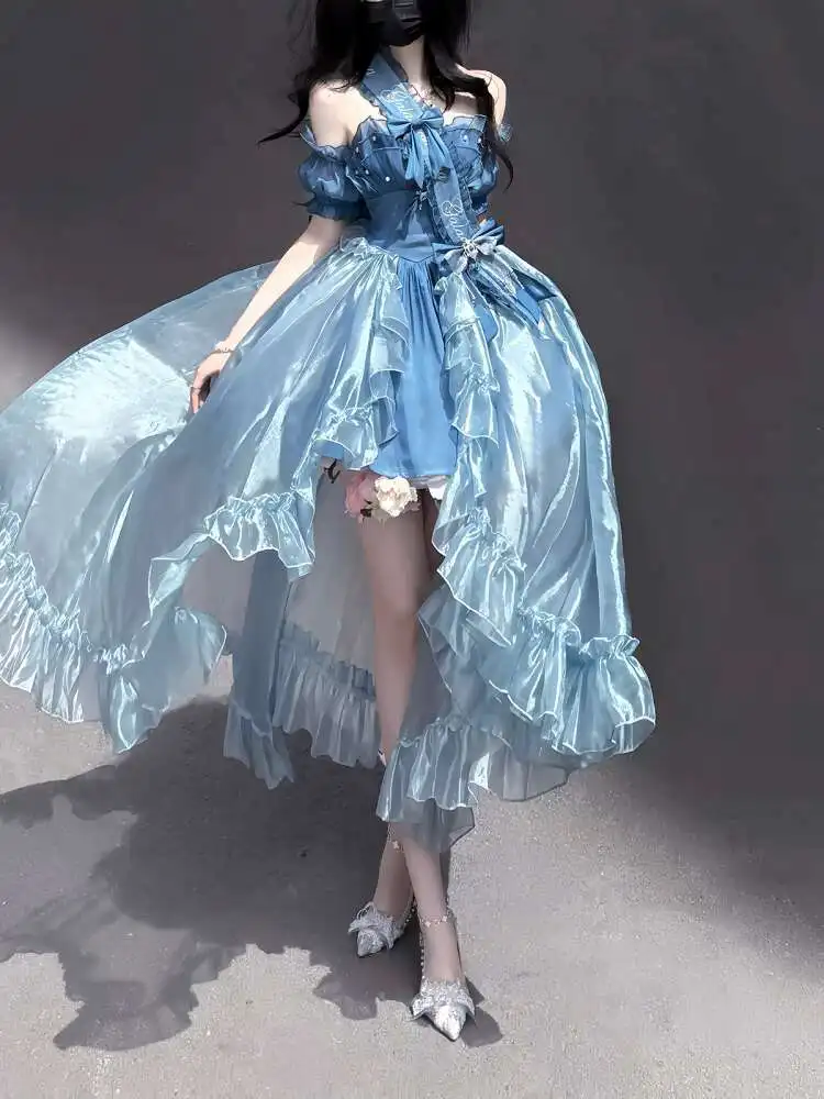 Carnival Halloween Cos Cosplay Heart Of The Ocean Lolita Dress Western Style Clothes Trailing Flower Wedding Ceremonial Dress
Carnival Halloween Cos Cosplay Heart Of The Ocean Lolita Dress Western Style Clothes Trailing Flower Wedding Ceremonial Dress