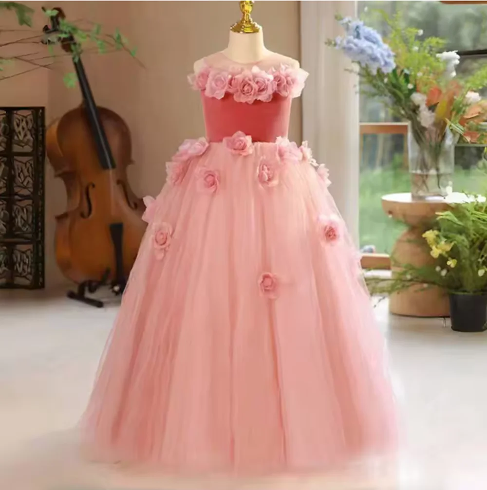 Elegant Pink Girl's Handmade Floral Arabic Princess Dress for Kids - Wedding Birthday Party Long Ball Gown Pageant Dress
Elegant Pink Girl's Handmade Floral Arabic Princess Dress for Kids - Wedding Birthday Party Long Ball Gown Pageant Dress