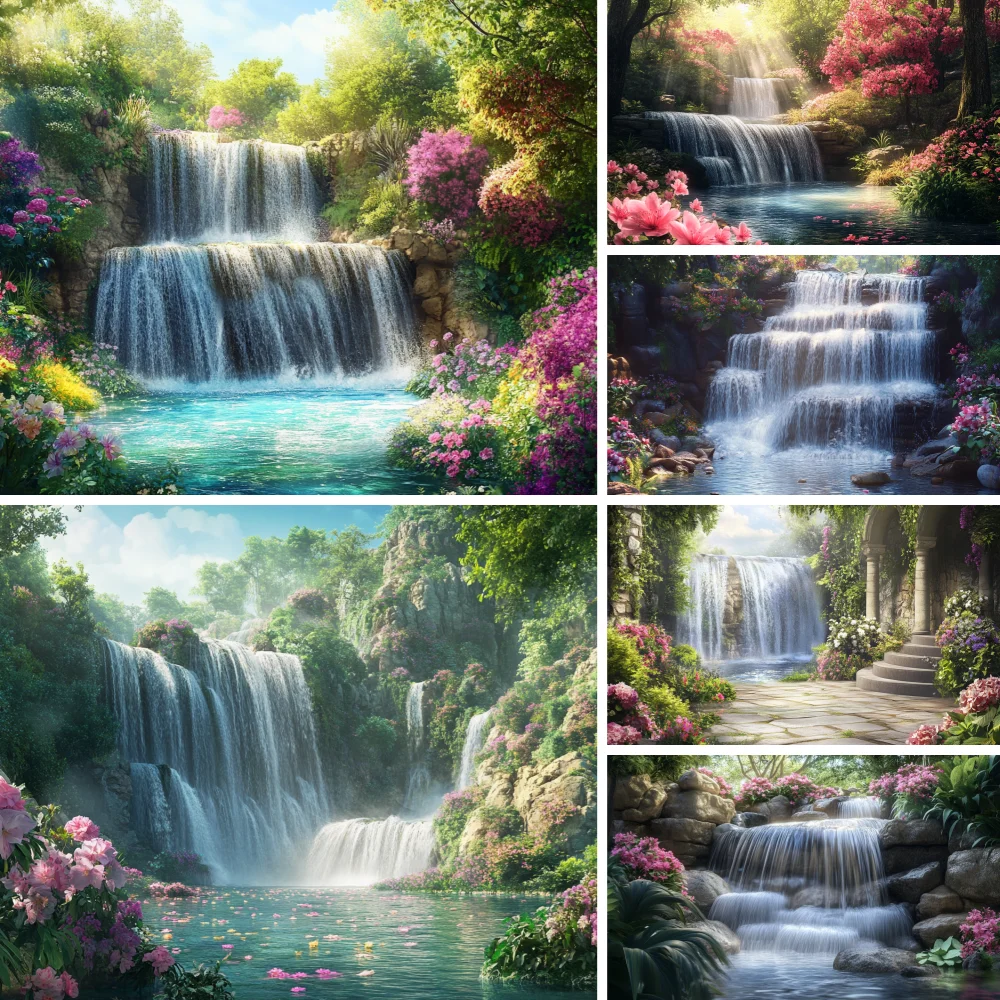 Green Forest Waterfall Landscape Background Natural Scenery Adventure Party Decor Backdrop Photography Photo Photographic Prop
Green Forest Waterfall Landscape Background Natural Scenery Adventure Party Decor Backdrop Photography Photo Photographic Prop