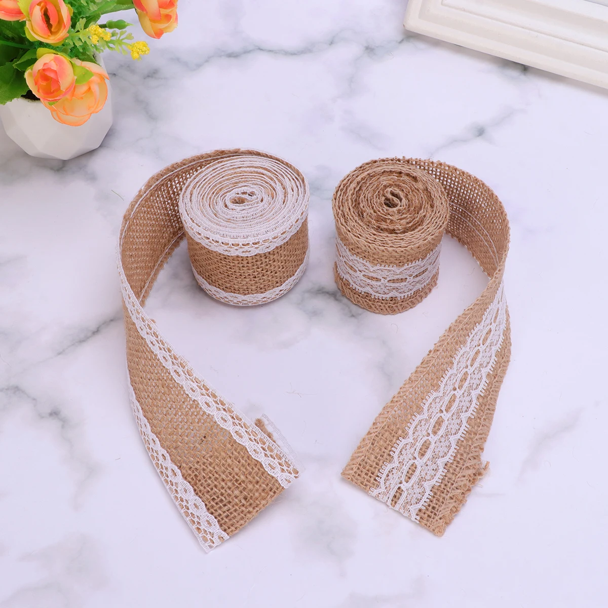 2 Pcs Burlap Ribbon Jute Hollow Rope Braid Crafts Supplies Handicraft Activities Wedding Decoration Lace Edge Eco Friendly
2 Pcs Burlap Ribbon Jute Hollow Rope Braid Crafts Supplies Handicraft Activities Wedding Decoration Lace Edge Eco Friendly