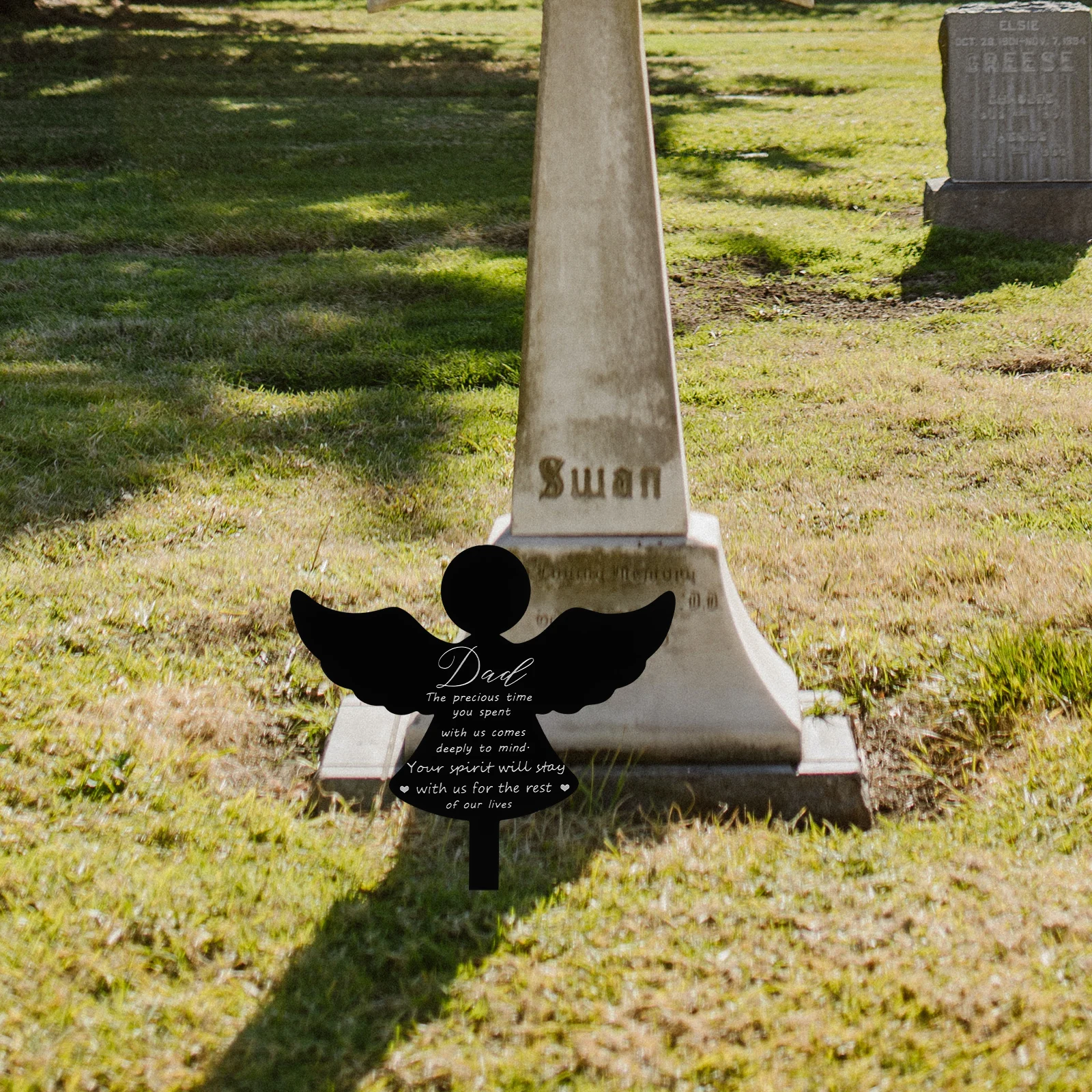 Acrylic Angel Memorial Plaque for Dad Grave Garden Yard Sign Durable Material Cemetery Memorial Stake For Dad Deceased Decor
Acrylic Angel Memorial Plaque for Dad Grave Garden Yard Sign Durable Material Cemetery Memorial Stake For Dad Deceased Decor
