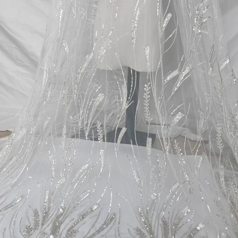 high quality lace fabric Sequin embroidery tissus Customized handmade DIY Wedding Dress cheongsam fabric
high quality lace fabric Sequin embroidery tissus Customized handmade DIY Wedding Dress cheongsam fabric