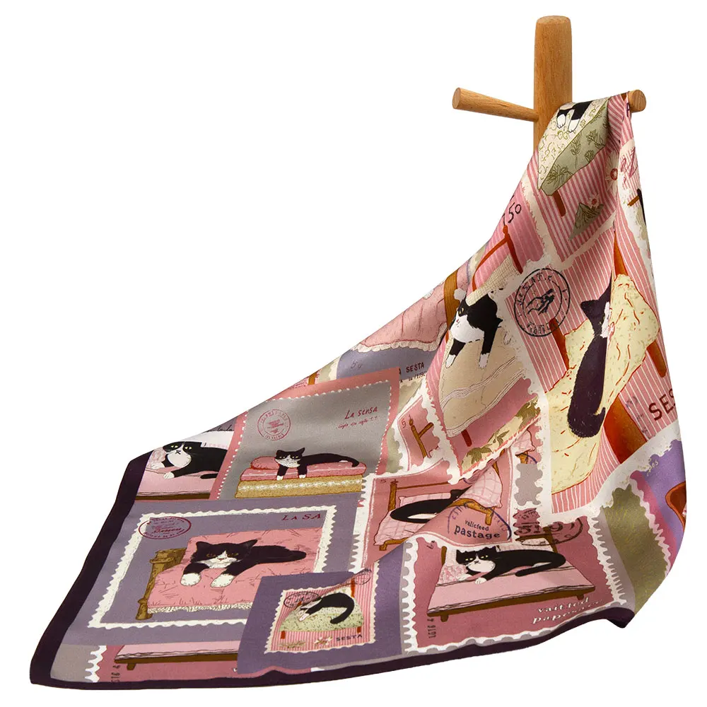 53cm Pure Silk Neck Scarf Women Cute Tuxedo Cat Print Bandana Vintage Hair Wrap Kawaii Fashion Shawl Cartoon Gift for Children
53cm Pure Silk Neck Scarf Women Cute Tuxedo Cat Print Bandana Vintage Hair Wrap Kawaii Fashion Shawl Cartoon Gift for Children