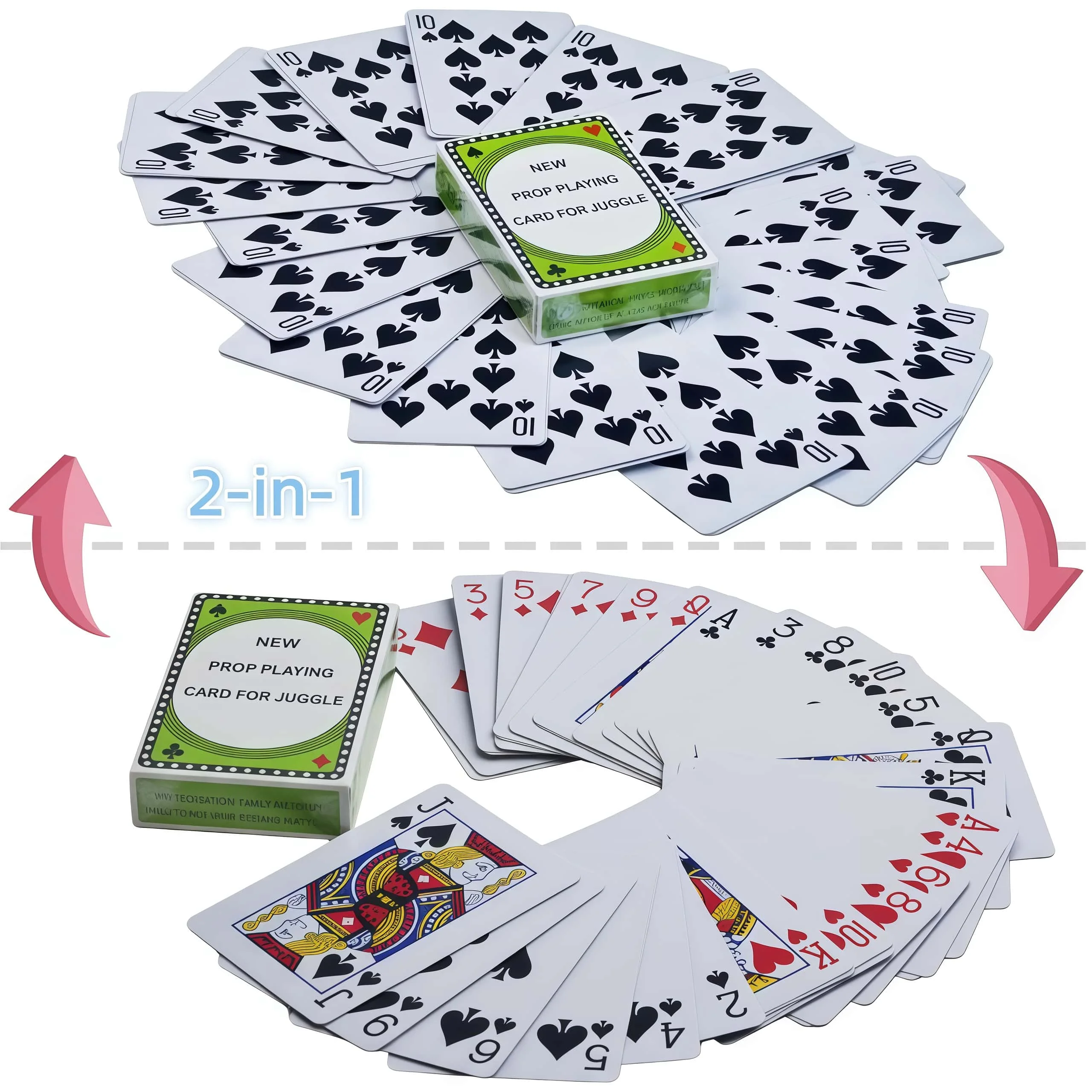 2-in-1 Transforming Magic Trick Playing Cards Magic propsplaying cards magic performance
2-in-1 Transforming Magic Trick Playing Cards Magic propsplaying cards magic performance