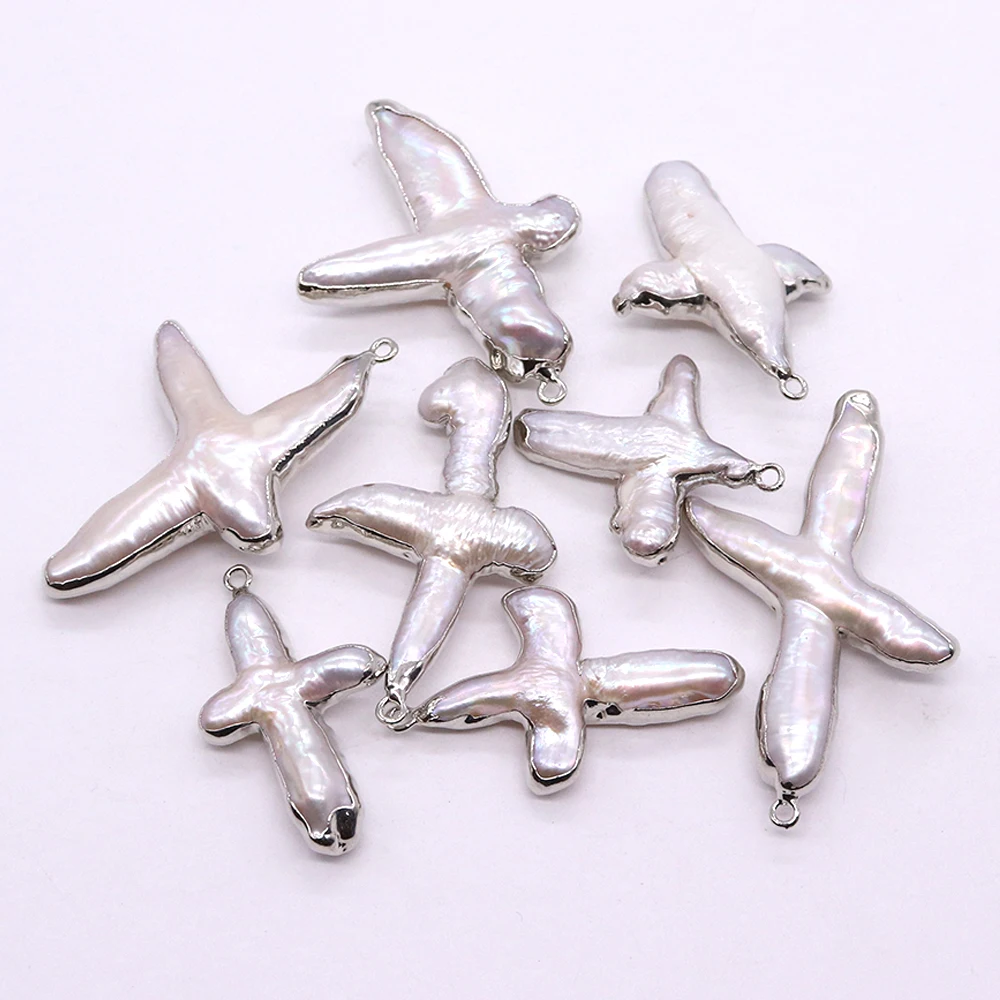 1pcs Cross Shape Natural Freshwater Pearl Pendants Silver Color Edges Baroque Charms for Jewelry Making DIY Necklace Earrings
1pcs Cross Shape Natural Freshwater Pearl Pendants Silver Color Edges Baroque Charms for Jewelry Making DIY Necklace Earrings