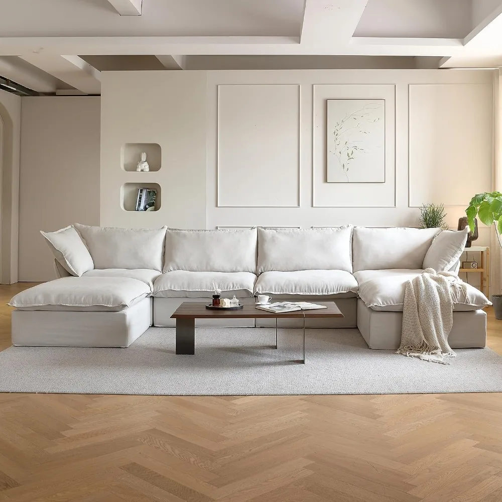 U Shape Couch Sectional for Living Room, Convertible Sectional Sofa, Modern Deep Seat Cloud Couch, Modular Sectional Couch
U Shape Couch Sectional for Living Room, Convertible Sectional Sofa, Modern Deep Seat Cloud Couch, Modular Sectional Couch