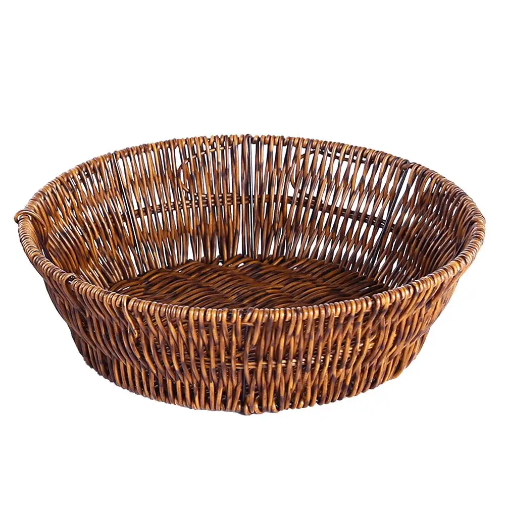 Retro Fruit Basket Woven Green Plastic Light Brown Storage Baskets Home Hotel Desktop ganizing Kitchen Facilities Elegant Color
Retro Fruit Basket Woven Green Plastic Light Brown Storage Baskets Home Hotel Desktop ganizing Kitchen Facilities Elegant Color