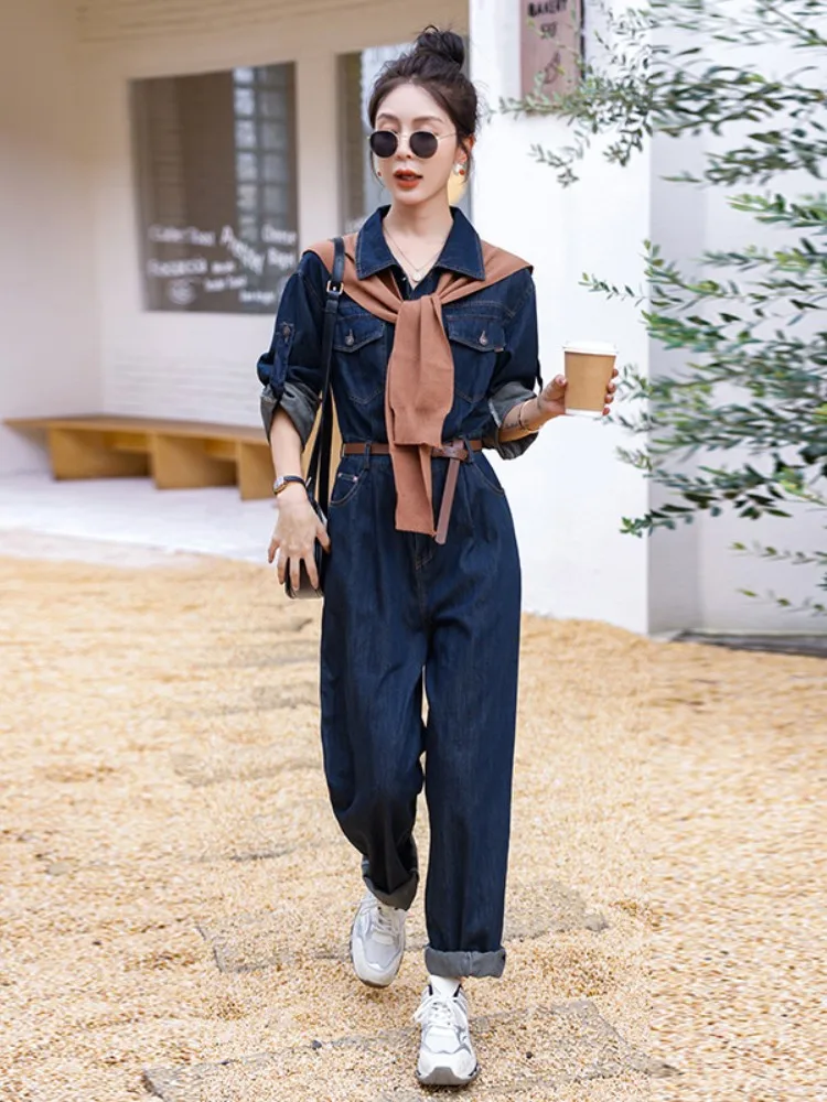 Vintage Hong Kong Sle Women's Denim Overalls Two-Piece Set oulder Wrap Casual Age-Defng Faionable Spring Autumn New A...
Vintage Hong Kong Sle Women's Denim Overalls Two-Piece Set oulder Wrap Casual Age-Defng Faionable Spring Autumn New A...