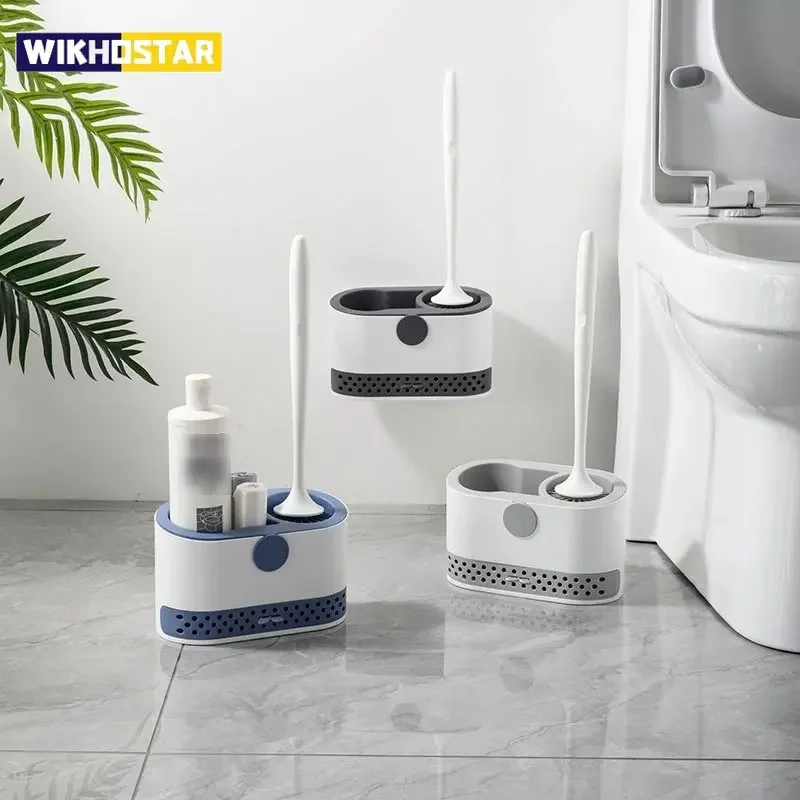 WIKHOSTAR Wall-mounted Toilet Brush Household Non-dead Angle Bathroom Toilet Cleaning Silicone Brush Toilet Brush Cleaning Set
WIKHOSTAR Wall-mounted Toilet Brush Household Non-dead Angle Bathroom Toilet Cleaning Silicone Brush Toilet Brush Cleaning Set