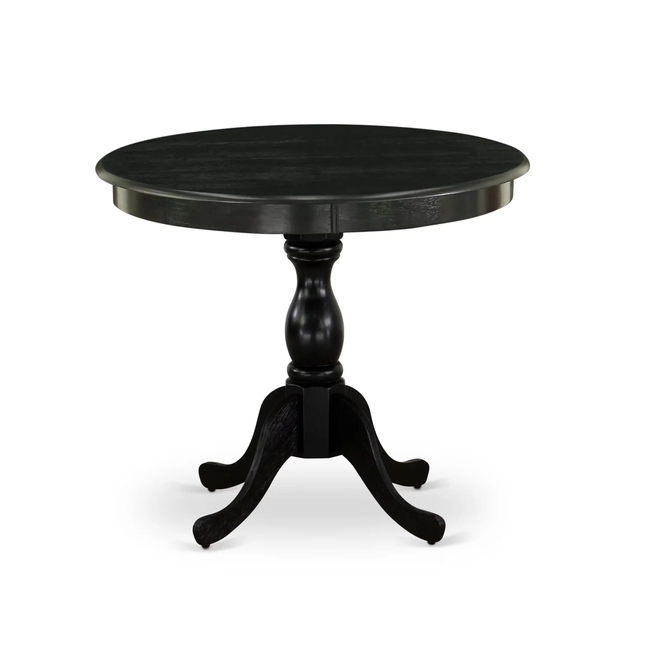 Round Wooden Dining Table With Pedestal Base 36 Inch Black Finish
Round Wooden Dining Table With Pedestal Base 36 Inch Black Finish