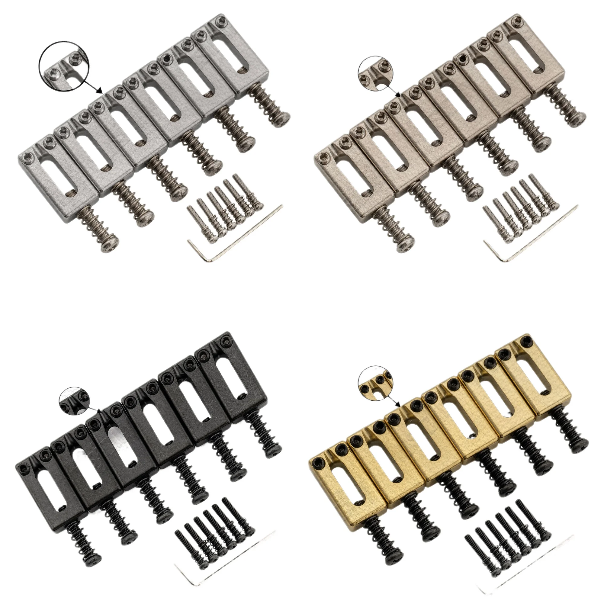 Electric Guitar Angled Slot Bridge and Stainless Steel Gotoh-style String Saddles for Str/at/Te/le Bridge
Electric Guitar Angled Slot Bridge and Stainless Steel Gotoh-style String Saddles for Str/at/Te/le Bridge