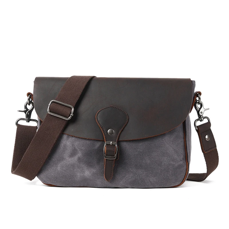 Men's Waxed Canvas Shoulder Bag Leather Sling Crossbody Bags Casual Outdoor Messenger Bag for Work Hiking Travel Daily Commute
Men's Waxed Canvas Shoulder Bag Leather Sling Crossbody Bags Casual Outdoor Messenger Bag for Work Hiking Travel Daily Commute