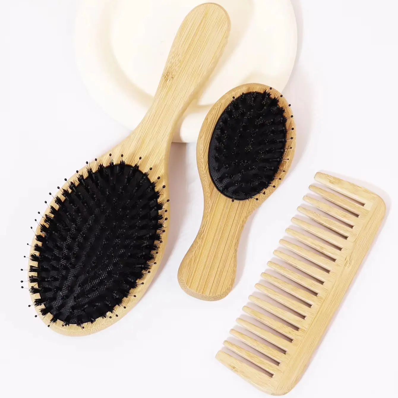 3pcs wooden comb set, double-sided comb scalp massage comb, scalp massage and hair styling, suitable for all hair types
3pcs wooden comb set, double-sided comb scalp massage comb, scalp massage and hair styling, suitable for all hair types