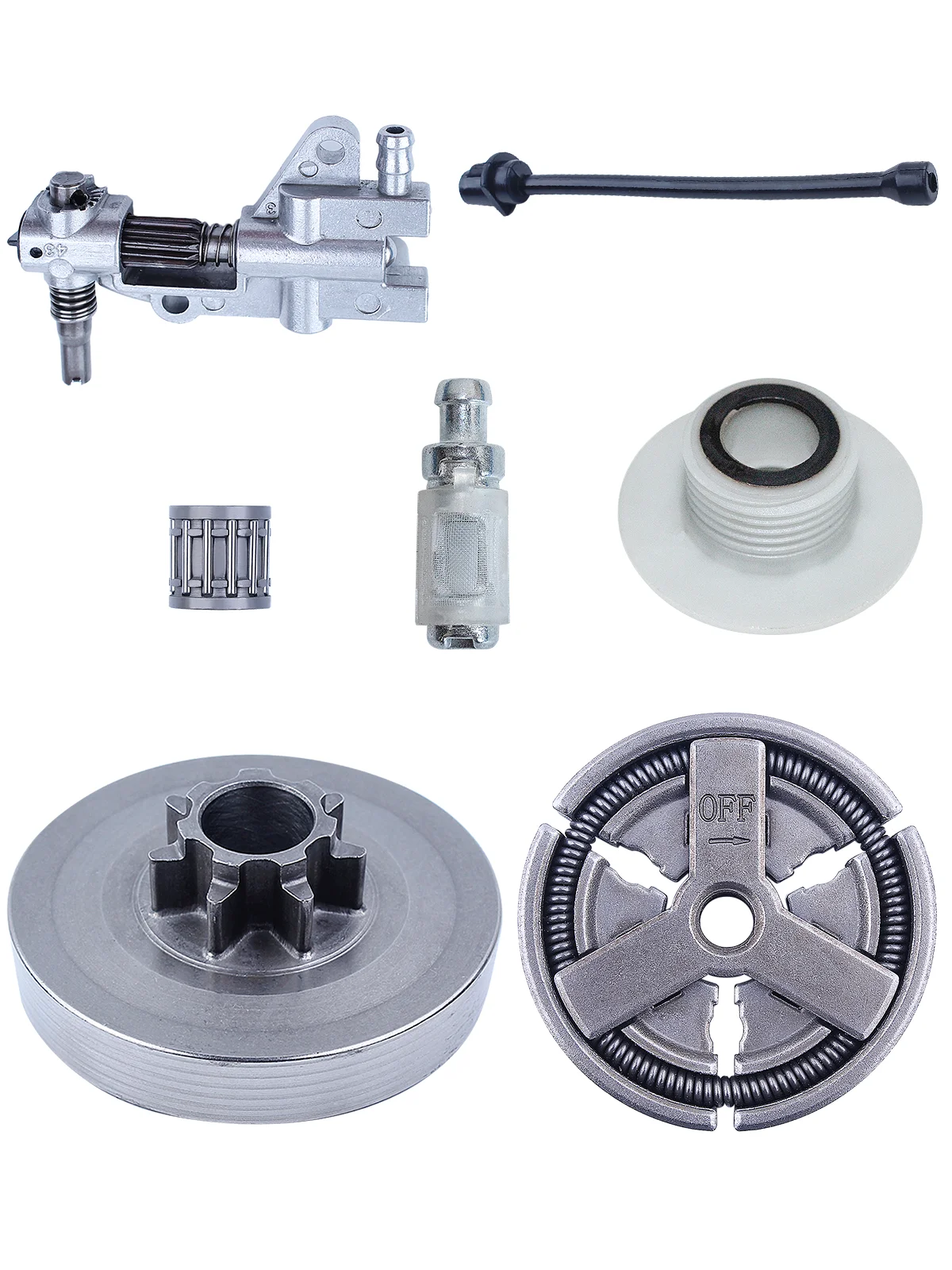 Clutch Drum with Passive Disc Integrated Kit for 4500 5200 5800 45cc 52cc 58cc Parts With Piston Needle Roller
Clutch Drum with Passive Disc Integrated Kit for 4500 5200 5800 45cc 52cc 58cc Parts With Piston Needle Roller