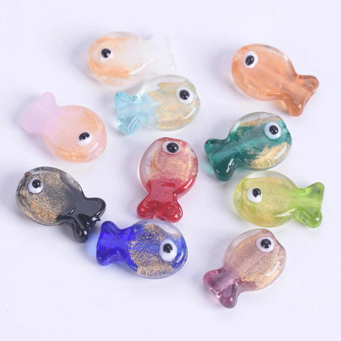 5pcs Fish Shape 19x13mm Handmade Golden Foil Lampwork Glass Loose Beads For Jewelry Making DIY Crafts Findings Accessories
5pcs Fish Shape 19x13mm Handmade Golden Foil Lampwork Glass Loose Beads For Jewelry Making DIY Crafts Findings Accessories