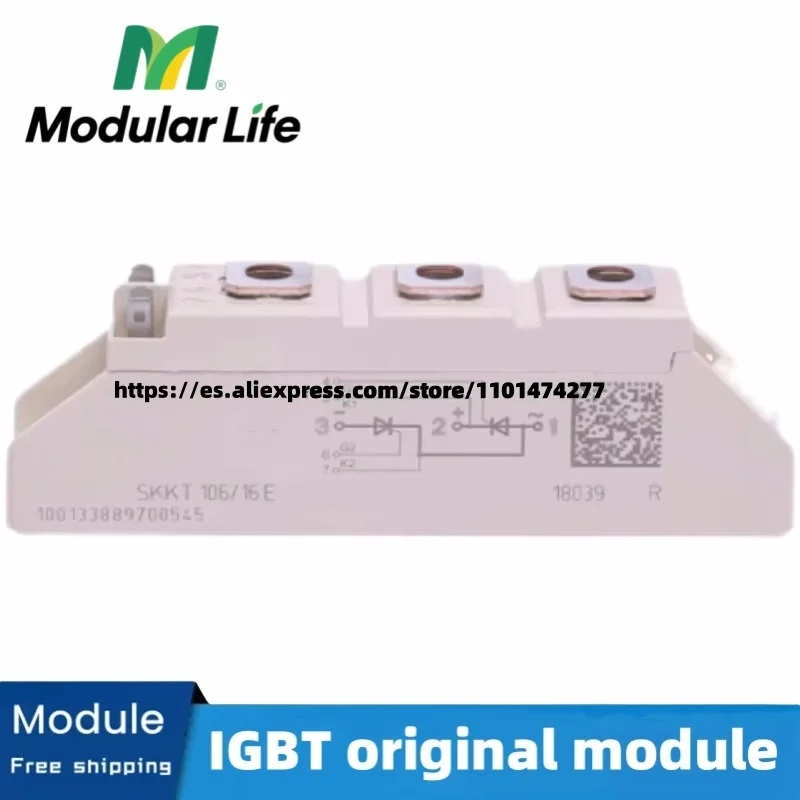 SKKT106/08E 12E 14E 16E SKKT105/12E 16E IGBT Module
SKKT106/08E 12E 14E 16E SKKT105/12E 16E IGBT Module
