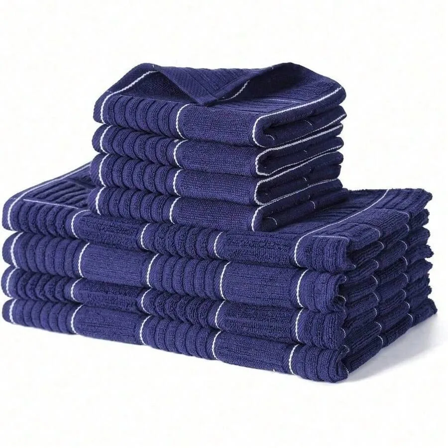 Trugenix-Kitchen Towels And Dishcloths Set, Four Dish Towels 16x26 Inches, Four Absorbent Dish Cloths For Washing Dishes 12x12
Trugenix-Kitchen Towels And Dishcloths Set, Four Dish Towels 16x26 Inches, Four Absorbent Dish Cloths For Washing Dishes 12x12