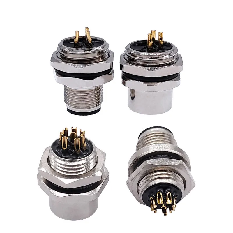 10pcs M12 Sensor Connector Set 3/4/5/8Pin Mount Flange Socket Threaded Coupling Male/Female Front Panel Connectors
10pcs M12 Sensor Connector Set 3/4/5/8Pin Mount Flange Socket Threaded Coupling Male/Female Front Panel Connectors