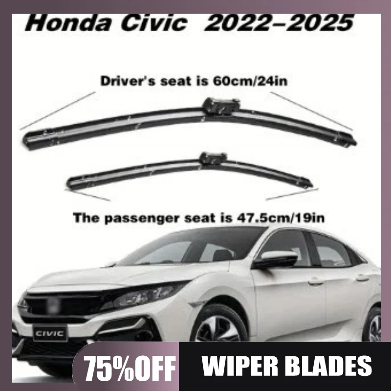 Suitable for Honda Civic Honda Civic 2022-2025 24+19 Civic wiper blades
Suitable for Honda Civic Honda Civic 2022-2025 24+19 Civic wiper blades