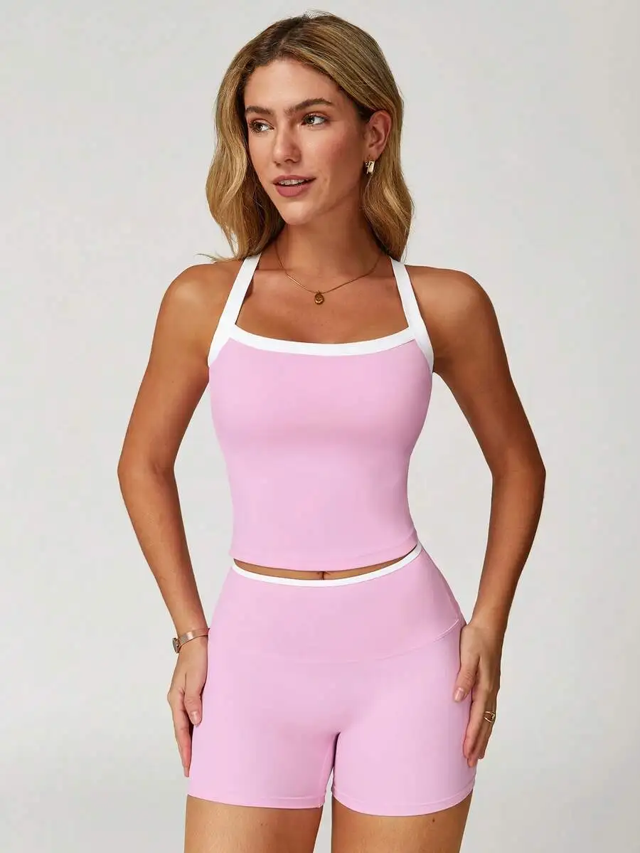 2pcs Womens Yoga Set Tank Top And Shorts High Stretch Breathable Fitness Workout Outfit
2pcs Womens Yoga Set Tank Top And Shorts High Stretch Breathable Fitness Workout Outfit
