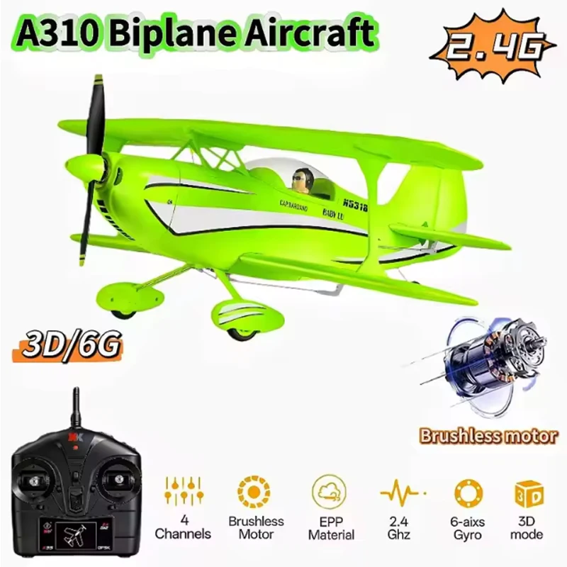 2026 WLtoys Remote-Controlled Aircraft A310 Brushless Motor 3D/6G With Gyroscope Dual Wings 4 Channel Airplane 3D RC Model Toys
2026 WLtoys Remote-Controlled Aircraft A310 Brushless Motor 3D/6G With Gyroscope Dual Wings 4 Channel Airplane 3D RC Model Toys