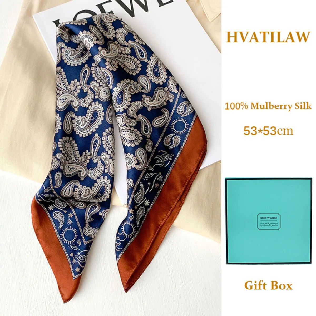 100% Mulberry Silk Scarf Women Luxury Brand 53x53cm Small Square Scarf Silk Neckerchief Hijab Head Scarf Bandana Lady Neck Wrap
100% Mulberry Silk Scarf Women Luxury Brand 53x53cm Small Square Scarf Silk Neckerchief Hijab Head Scarf Bandana Lady Neck Wrap