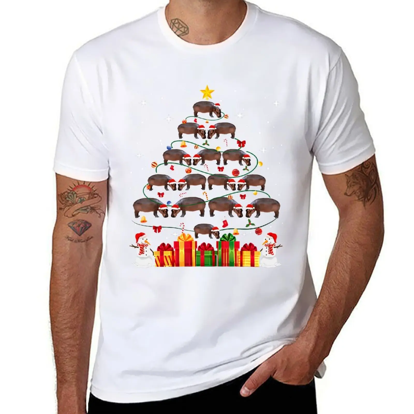 Hippo Christmas Tree Cute Xmas Gift Lover Lights Animals T-Shirt Daily Wear Plain Short Sleeve Shirt
Hippo Christmas Tree Cute Xmas Gift Lover Lights Animals T-Shirt Daily Wear Plain Short Sleeve Shirt