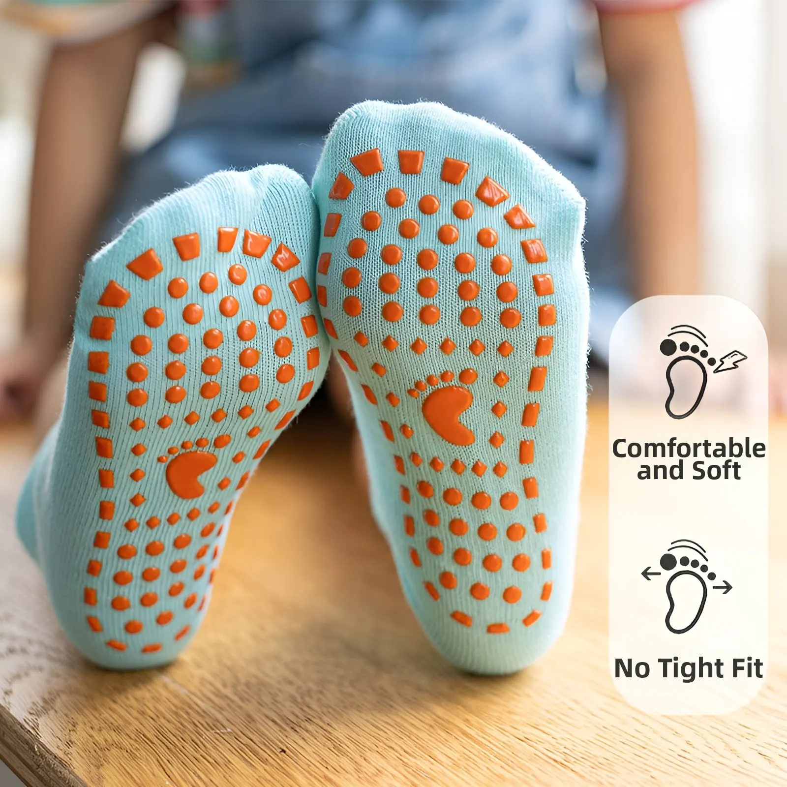 Non-slip Floor Sock Covers Trampoline Socks for Adults and Kids Yoga Sole Baby Walking Socks Parent-Child Educational Socks
Non-slip Floor Sock Covers Trampoline Socks for Adults and Kids Yoga Sole Baby Walking Socks Parent-Child Educational Socks