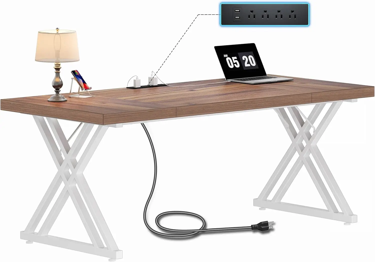Executive Desk 70.8"", Large Computer Desk With Charging Station, Office Workstation, Modern Simple Style Study Writing Table,
Executive Desk 70.8"", Large Computer Desk With Charging Station, Office Workstation, Modern Simple Style Study Writing Table,