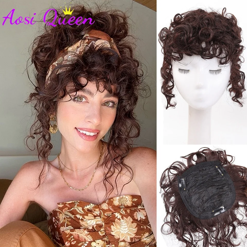 10inch Wavy Brown Hair Toppers For Women With Thinning Hair Synthetic Hair Topper With Bangs Wiglets Natural Add Hair Volume
10inch Wavy Brown Hair Toppers For Women With Thinning Hair Synthetic Hair Topper With Bangs Wiglets Natural Add Hair Volume