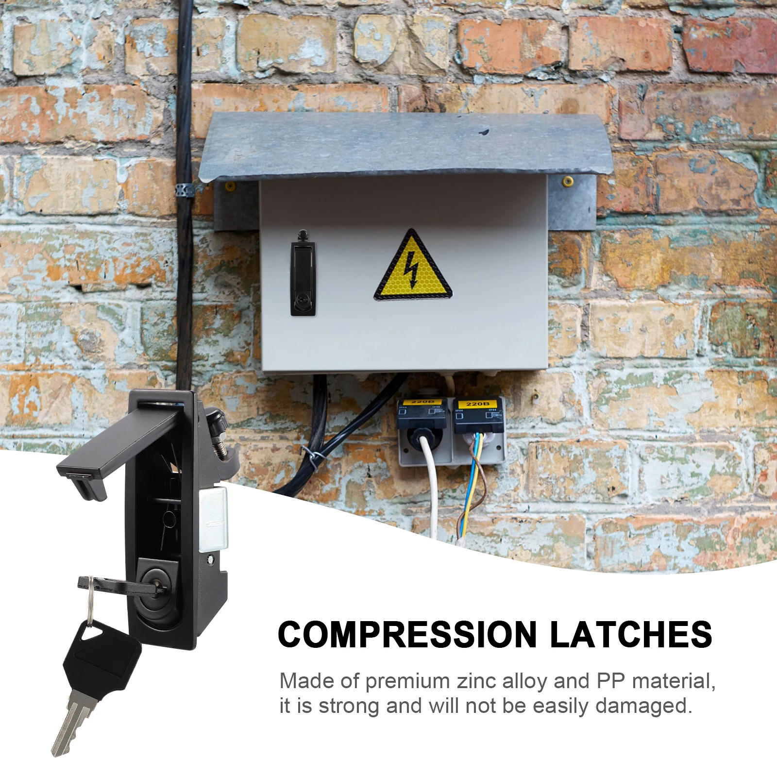 2 Sets Compression Latch Bolt Deadbolt Tool Case Latches Hand Operated Zinc Alloy Key Locking Corrosion Resistant Anti
2 Sets Compression Latch Bolt Deadbolt Tool Case Latches Hand Operated Zinc Alloy Key Locking Corrosion Resistant Anti