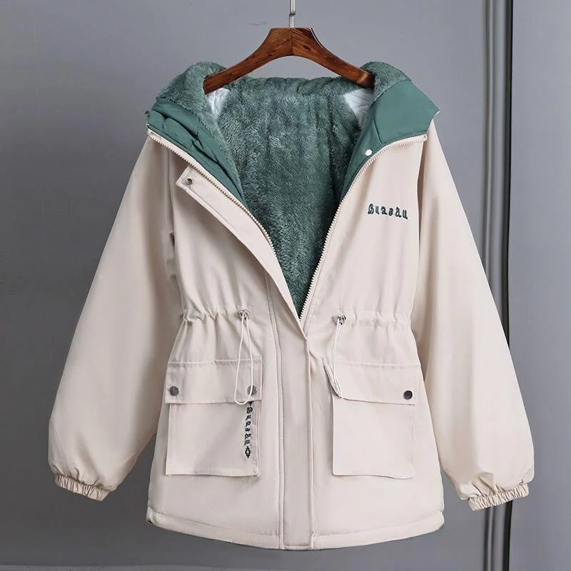 Women's Thickened Fleece Lined Short Coat 2025 New Versatile Autumn Winter Fashion Cotton Blend Princess Sleeve Hooded Coat
Women's Thickened Fleece Lined Short Coat 2025 New Versatile Autumn Winter Fashion Cotton Blend Princess Sleeve Hooded Coat